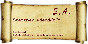 Stettner Adeodát névjegykártya
